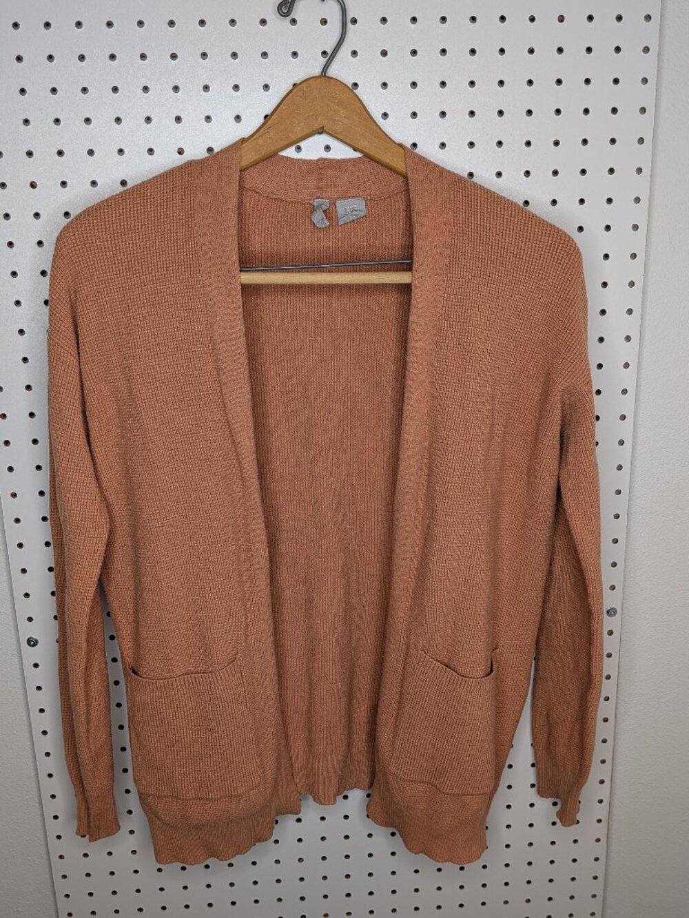 Sky and Sparrow Cozy Soft Waffle Knit Elevated Minimalist Basics Cardigan XS